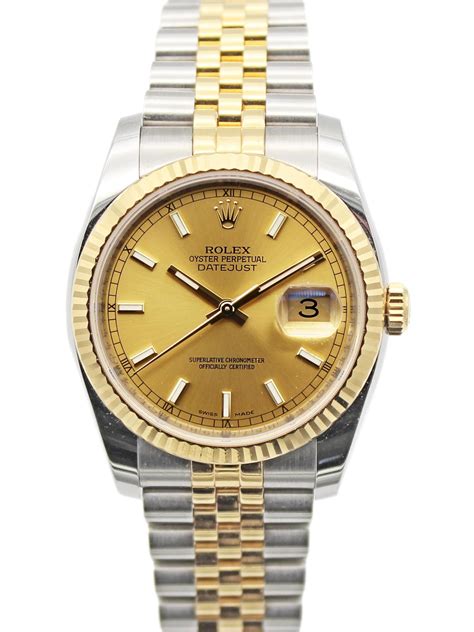 rolex datejust 36 gold bezel|Rolex 36mm stainless steel Datejust.